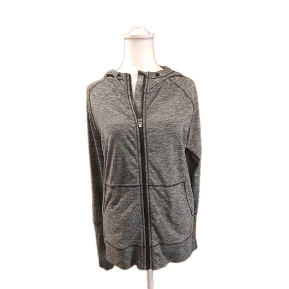 Athleta Jacket Women’s Size Med Activewear Stretch Full Zip Hoodie Pockets *Read - Picture 1 of 13